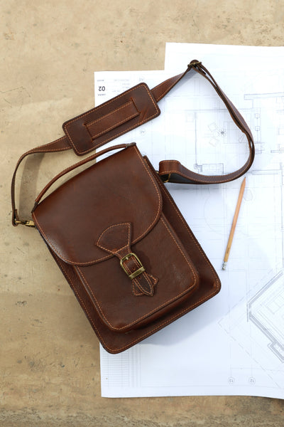 Large Dark Brown Men's Backpack