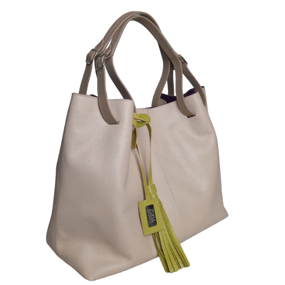 Adelle nude women's leather bag