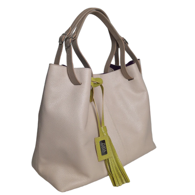 Adelle nude women's leather bag