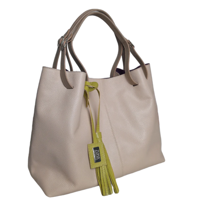 Adelle nude women's leather bag