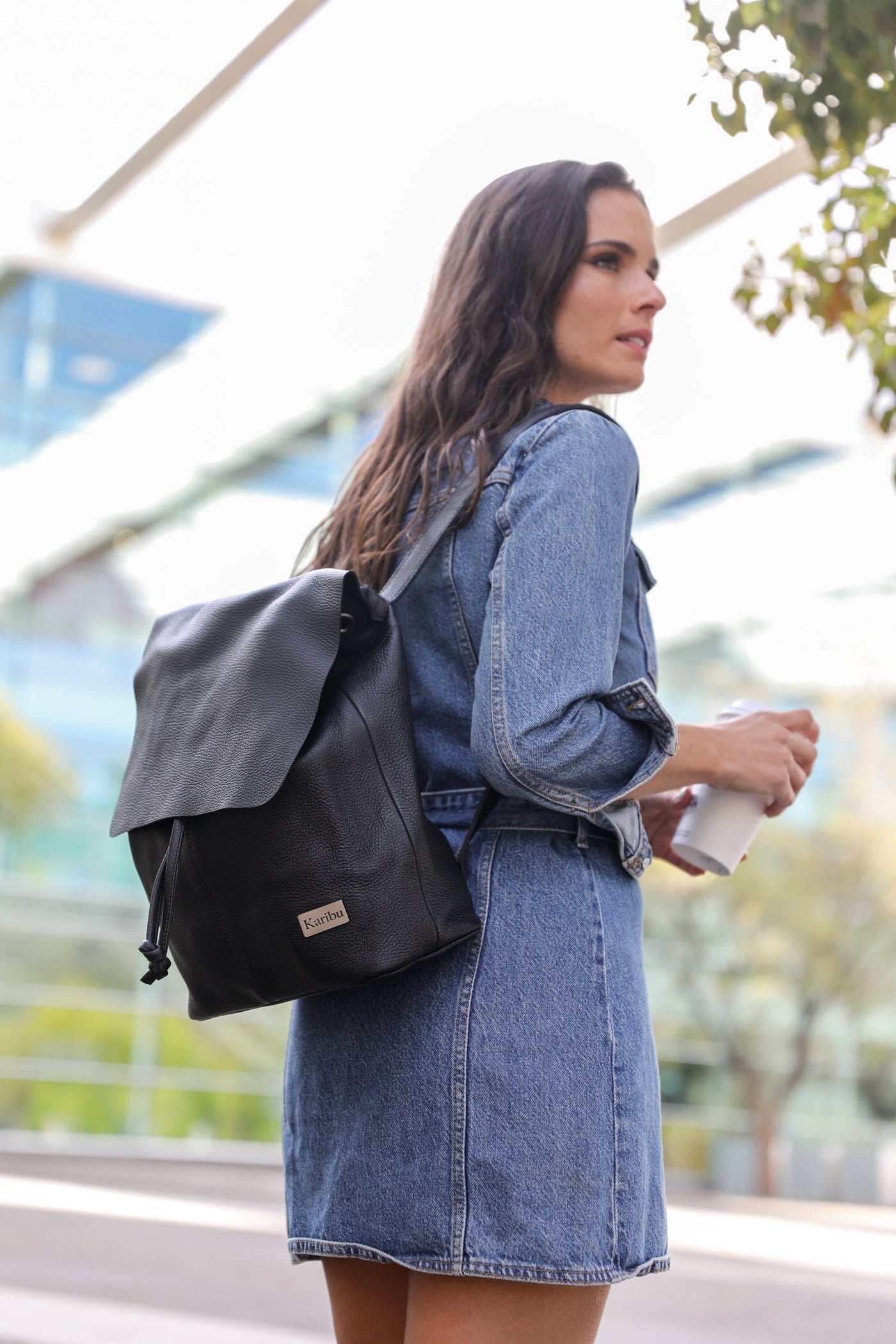 Bernardita black backpack - wallet