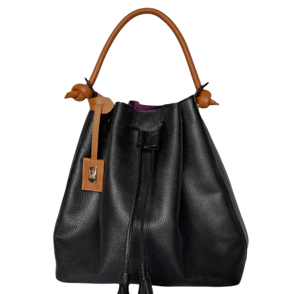 Jade women's leather bag in black