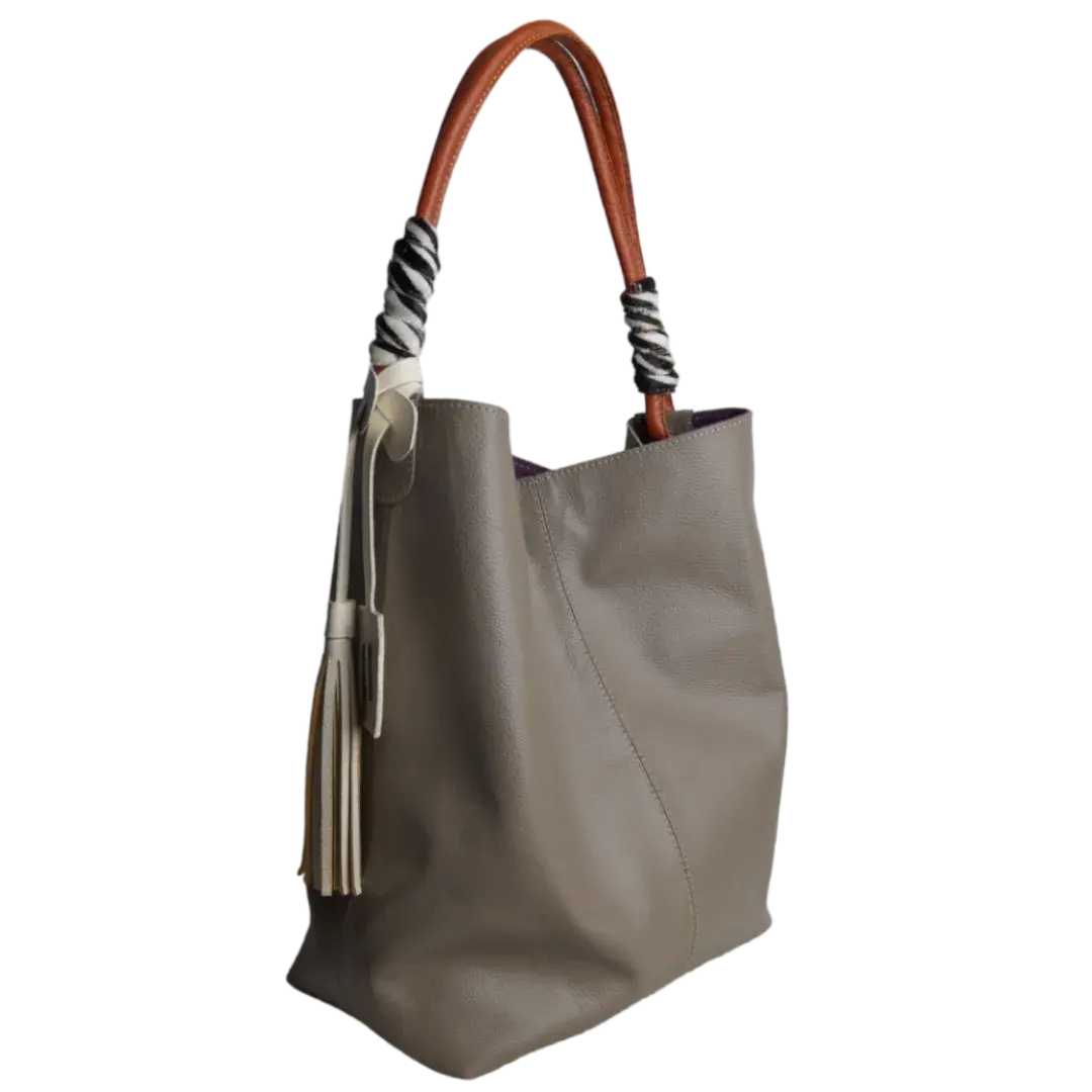 Leah Taupe Women's Leather Handbag
