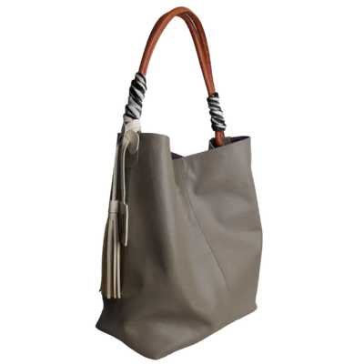 Leah Taupe Women's Leather Handbag