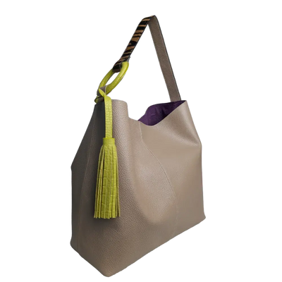 Nora Taupe women's leather bag