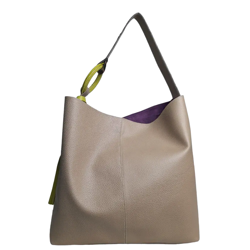 Nora Taupe women's leather bag