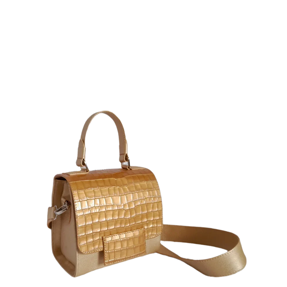 Elizabeth Coquito Women's Leather Handbag in White Gold