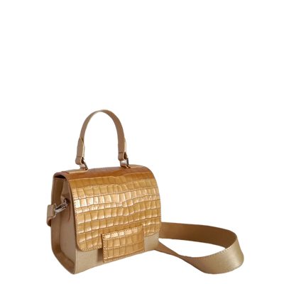 Elizabeth Coquito Women's Leather Handbag in White Gold