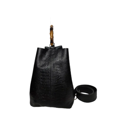 Claire women's black reptile leather bag