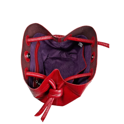 Brigitte Reptil women's leather bag in red