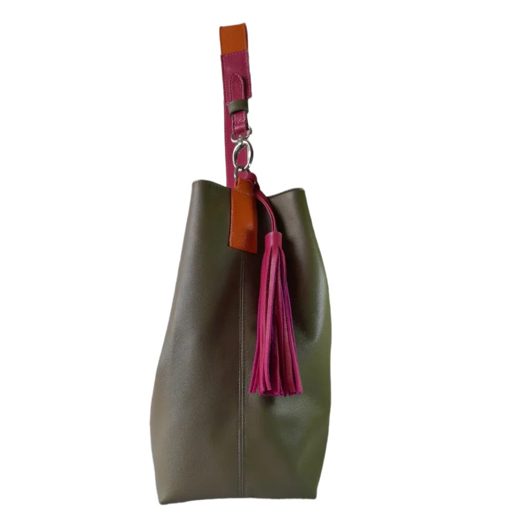 Serenity Olive Green Women's Leather Handbag