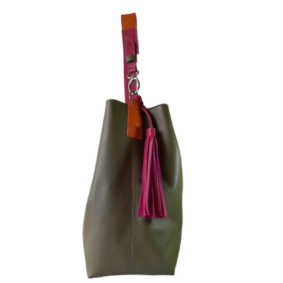 Serenity Olive Green Women's Leather Handbag