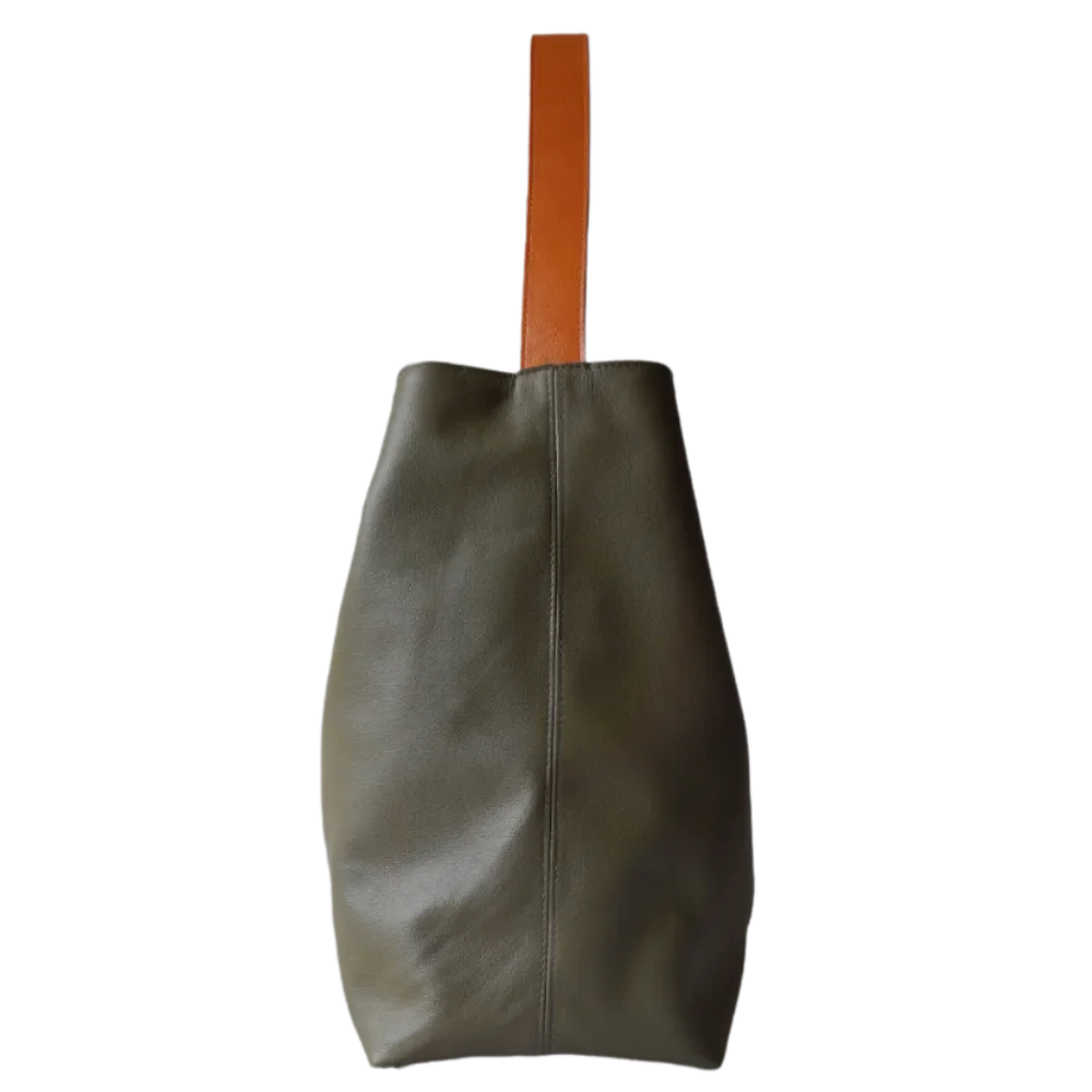 Serenity Olive Green Women's Leather Handbag