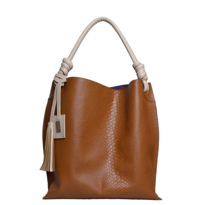 Fernanda Anaconda Honey Women's Leather Handbag