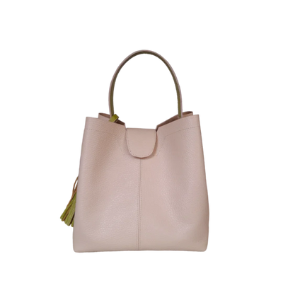 Lucia nude small leather bag for women