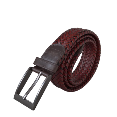 ZUHA brand braided leather belt for men