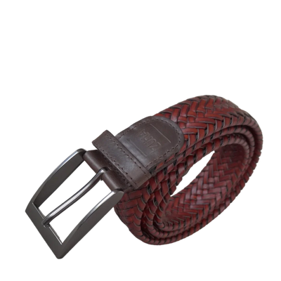 ZUHA brand braided leather belt for men