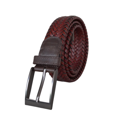 ZUHA brand braided leather belt for men