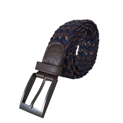 ZUHA brand braided leather and rope belt for men