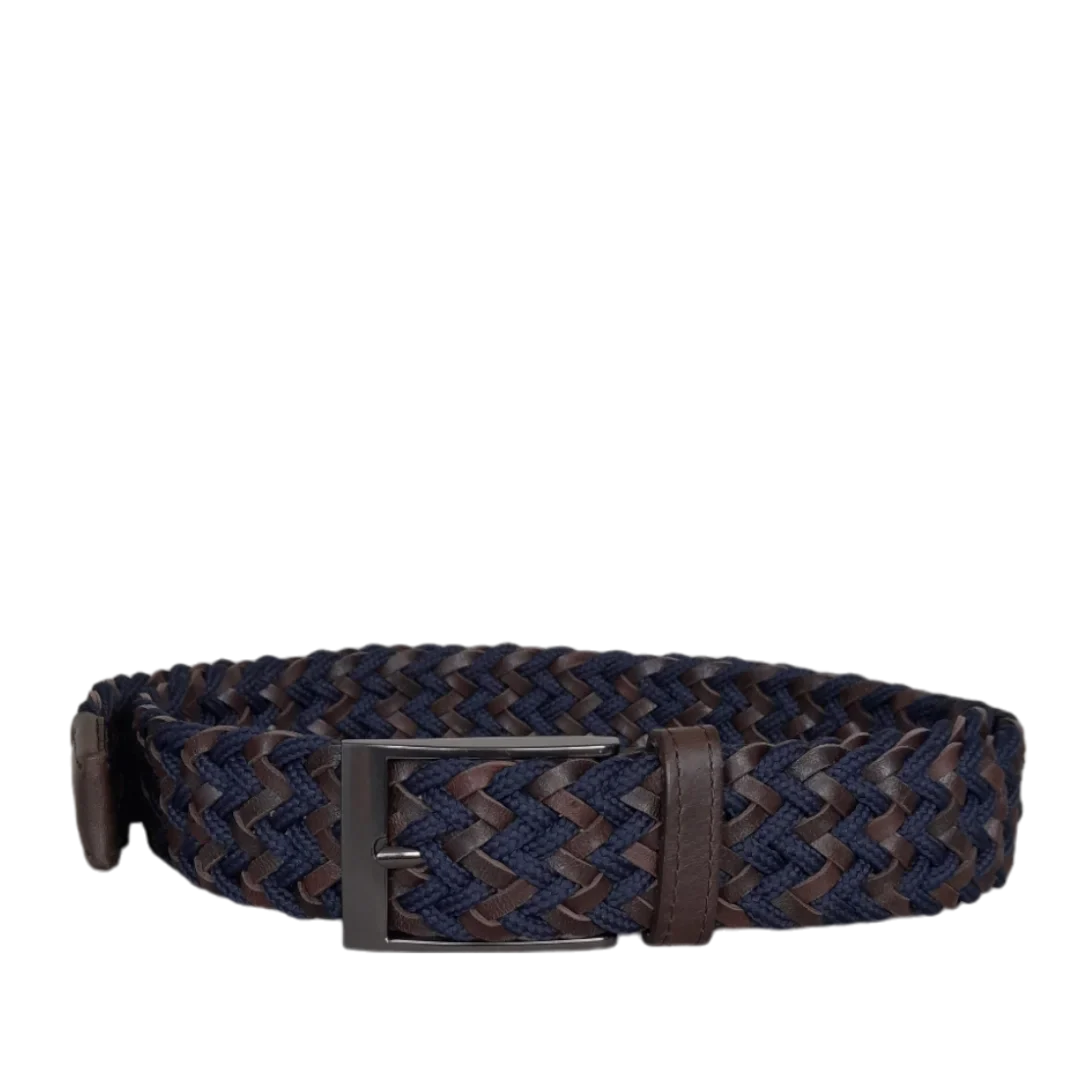 ZUHA brand braided leather and rope belt for men