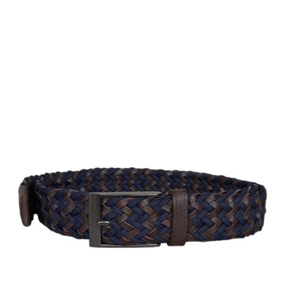 ZUHA brand braided leather and rope belt for men