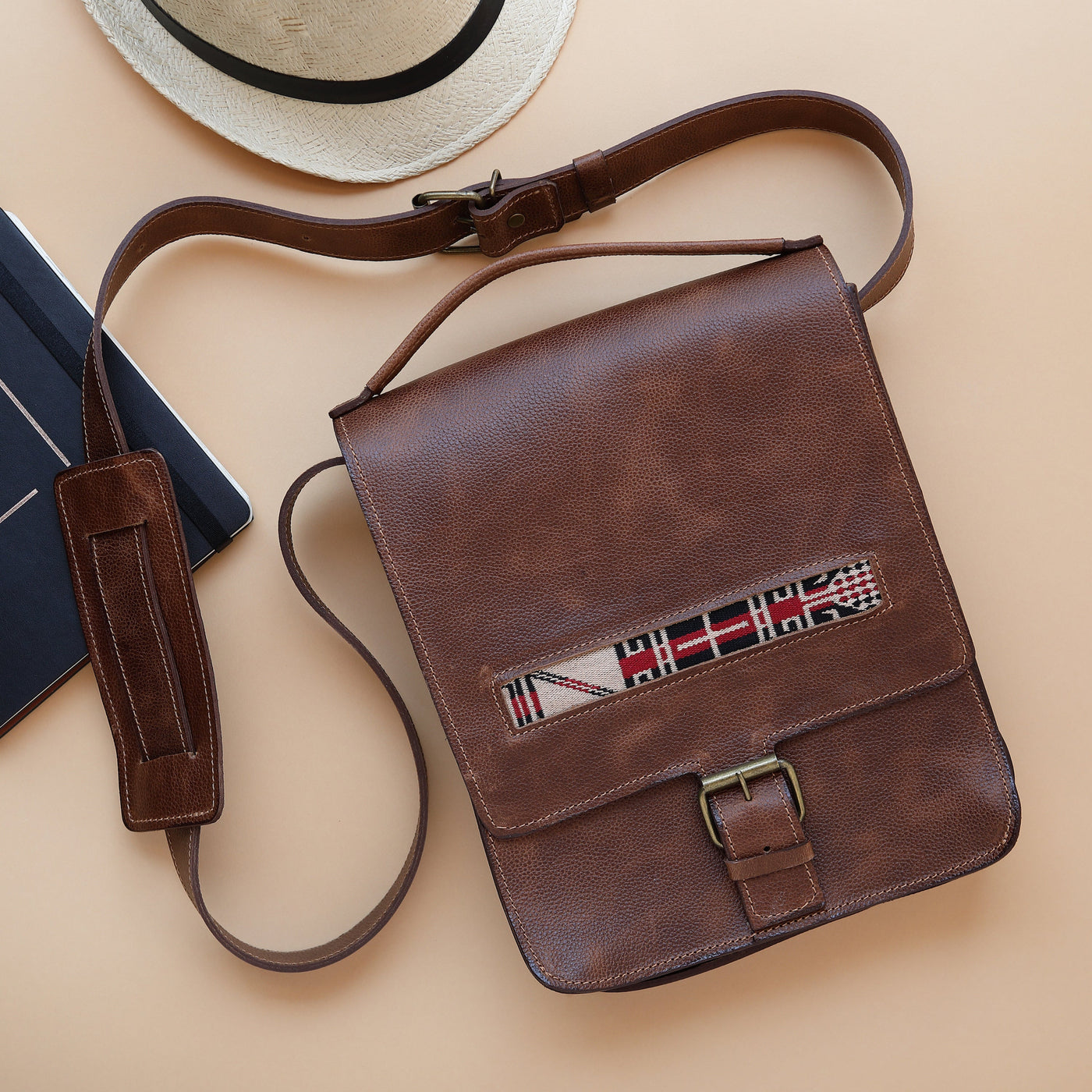 Dark Brown English Backpack