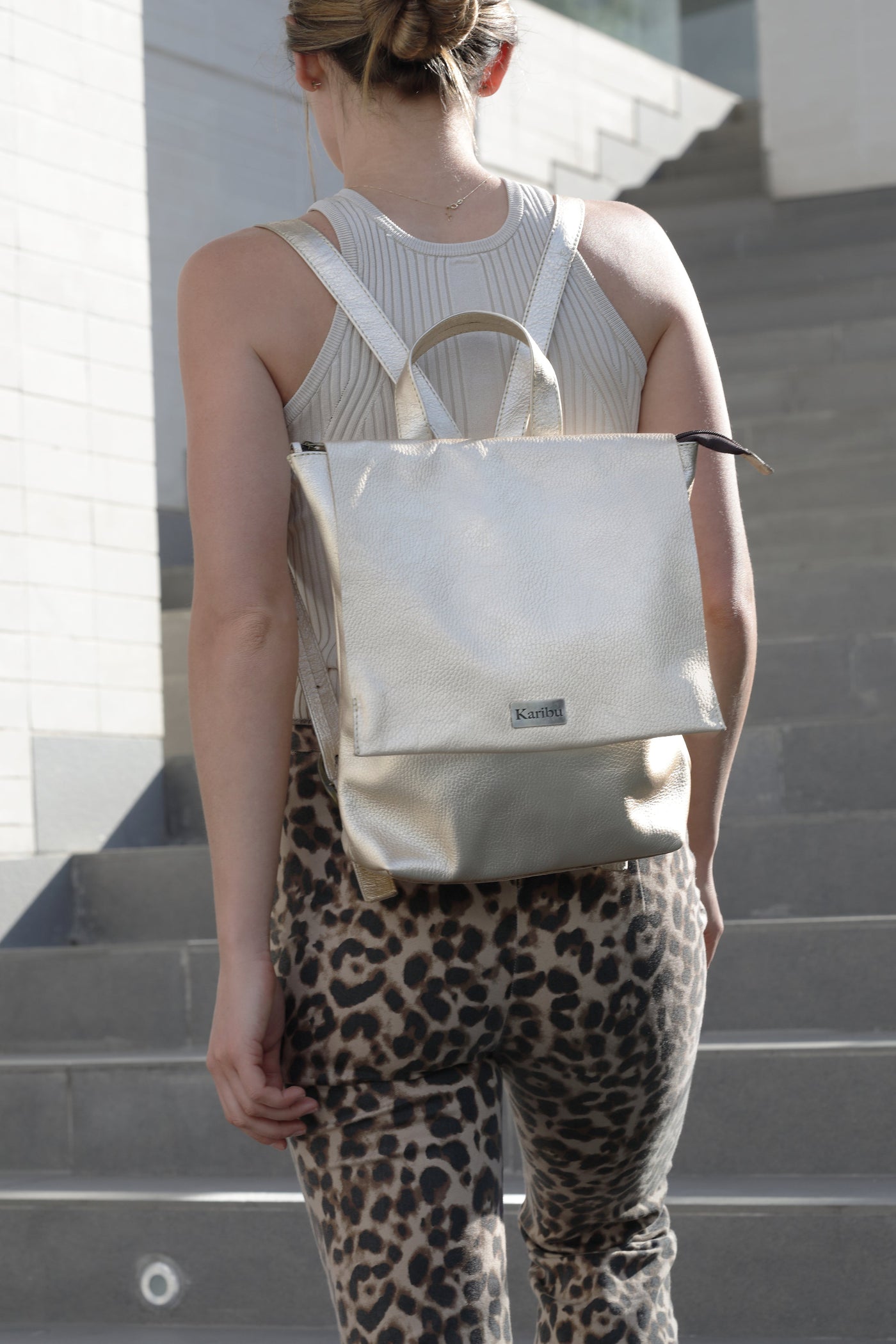 Golden Valentina Backpack
