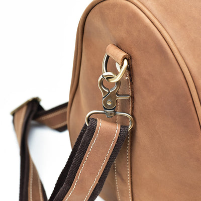 Men's Vintage Crazy Horse Leather Travel Bag