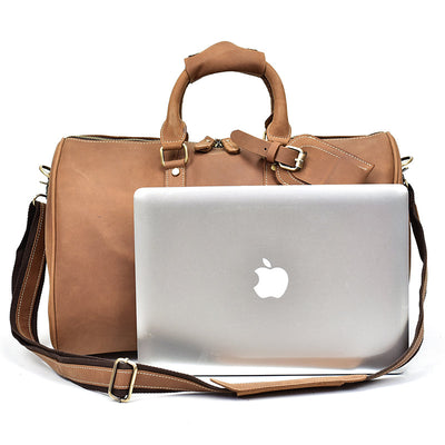 Men's Vintage Crazy Horse Leather Travel Bag