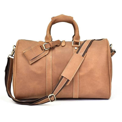 Men's Vintage Crazy Horse Leather Travel Bag