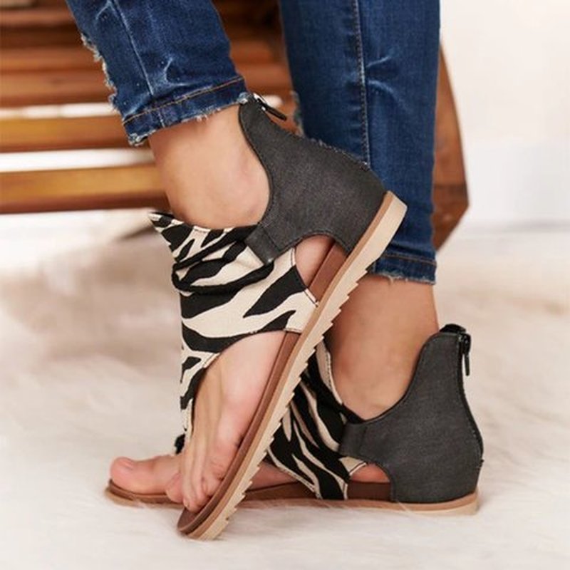 Casandra® | Boho Animal Print Sandals