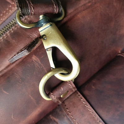Two Pocket Dark Brown Weekend Bag