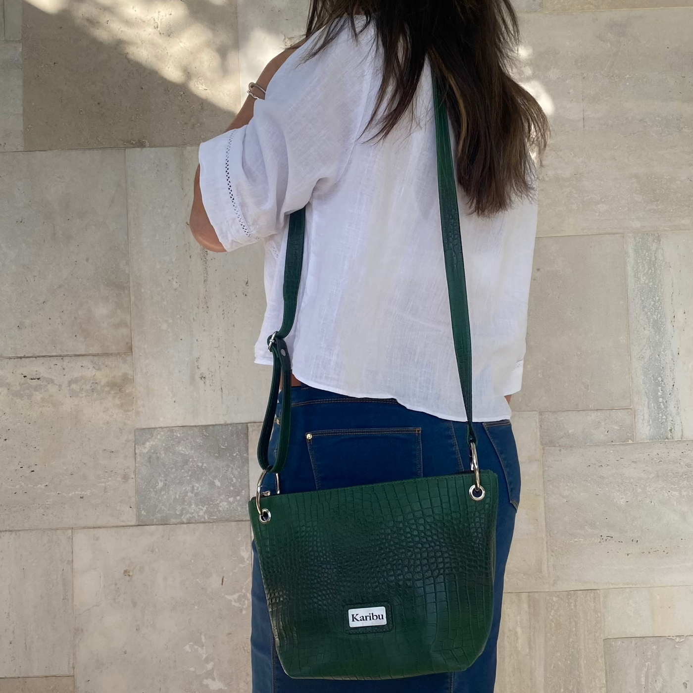 Josefa Green Textured Wallet