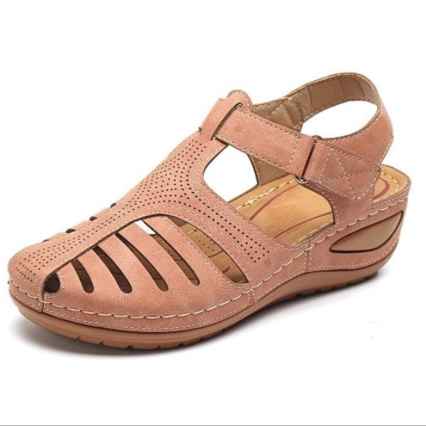 Fabiola® | Vintage Style Leather Orthopedic Sandals