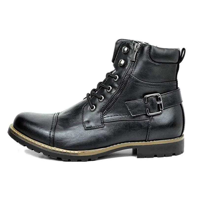 Phoenix  | Leather Lace-Up Ankle Boots