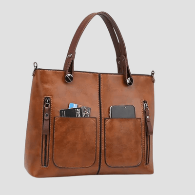 Elegant vintage leather shoulder bag