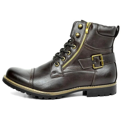 Phoenix  | Leather Lace-Up Ankle Boots