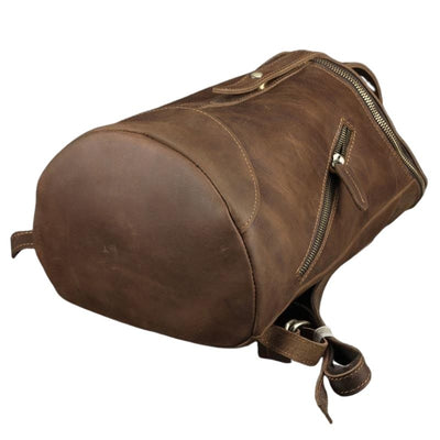 Vintage Leather Backpack Bag College