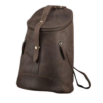 Vintage Leather Backpack Bag College