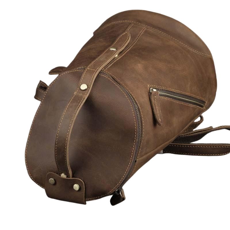 Vintage Leather Backpack Bag College