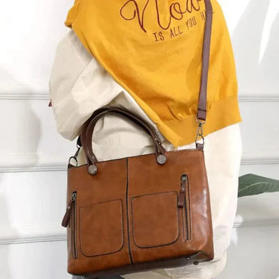 Elegant vintage leather shoulder bag