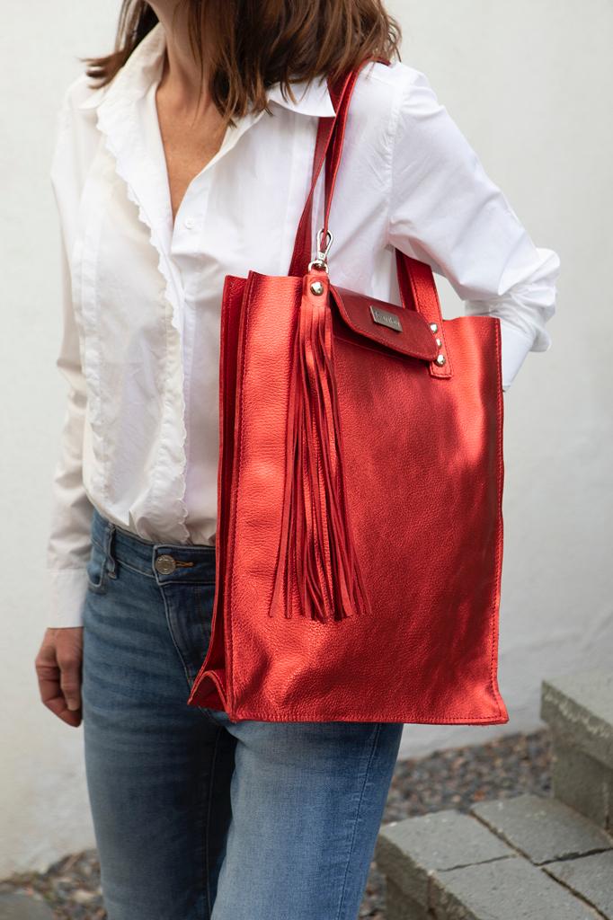 Juanita Red Metallic Wallet